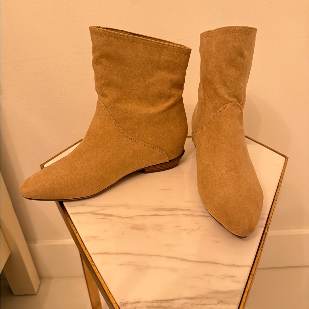 Tan Suede Ankle Boots